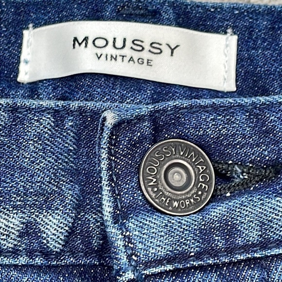 New Moussy Vintage Emma Cropped Flare Jeans High Rise Rigid Denim Sz 30 - Picture 12 of 15